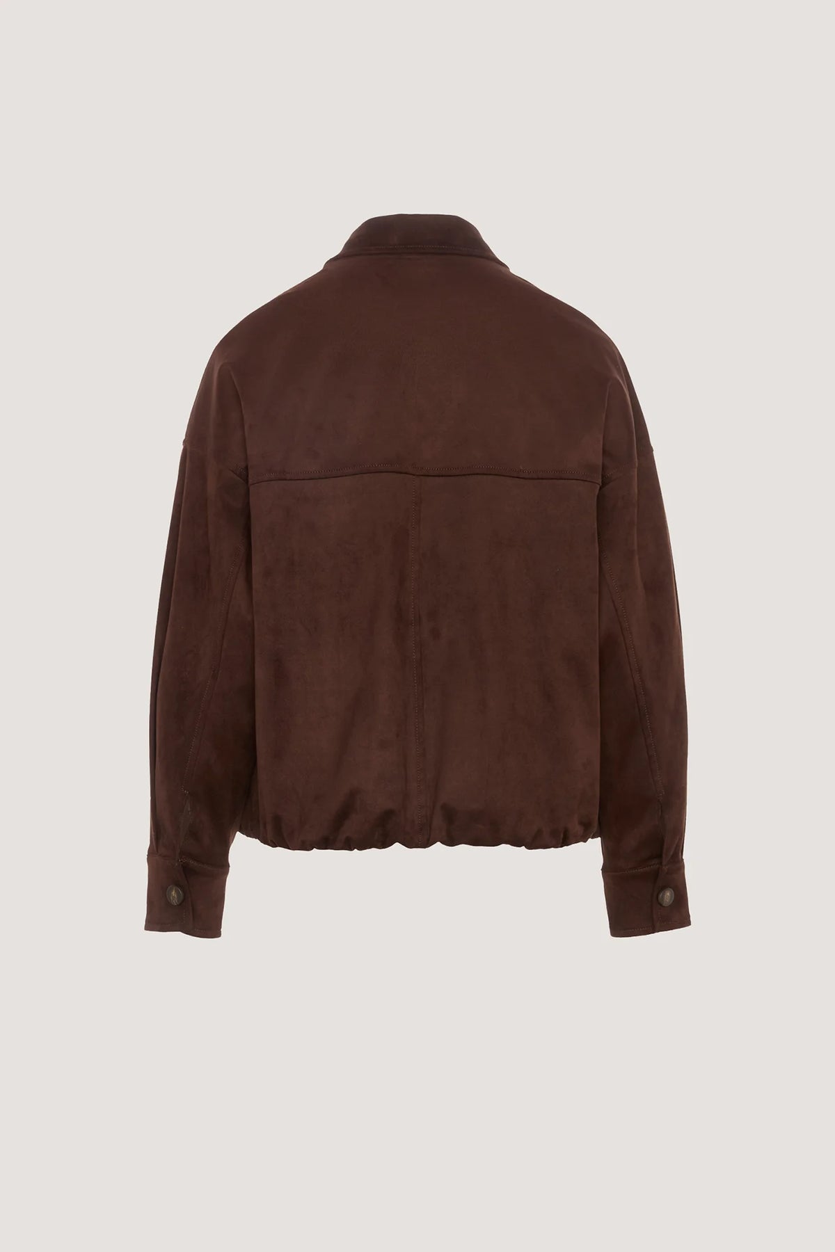 Giacca bomber in Vegan Leather con tasche Ciccolato