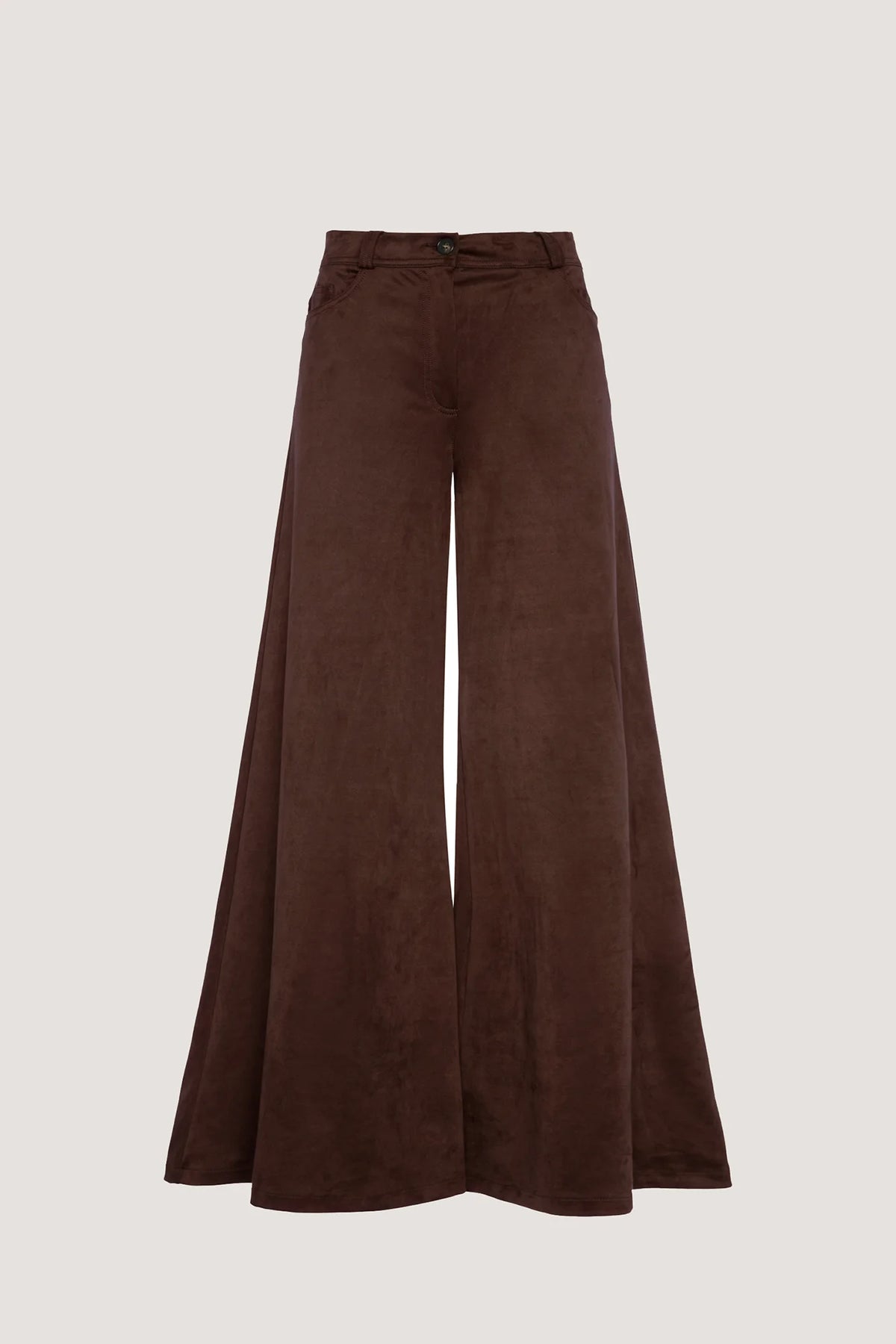 Pantalone larghissimo in Vegan Leather Ciccolato