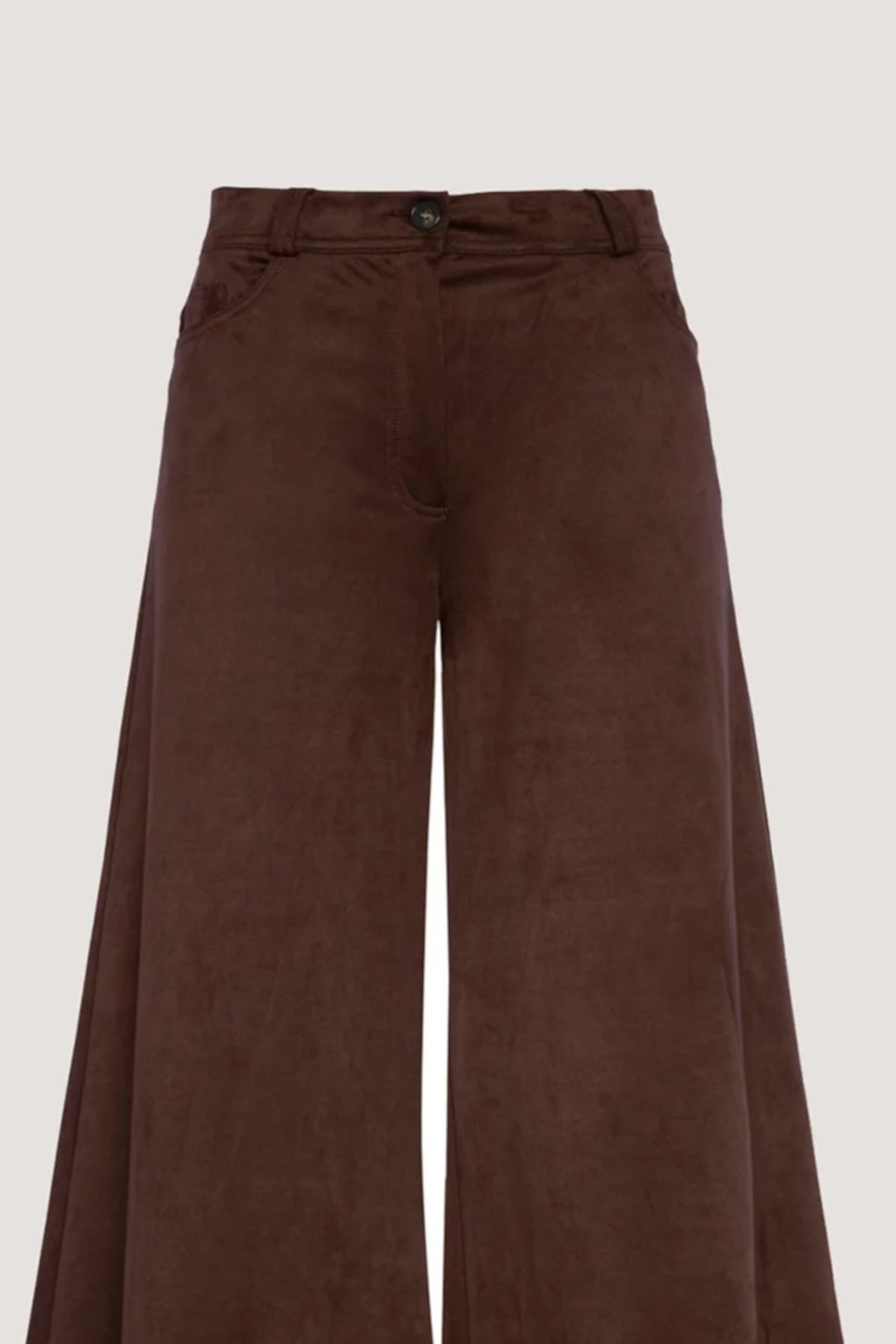 Pantalone larghissimo in Vegan Leather Ciccolato
