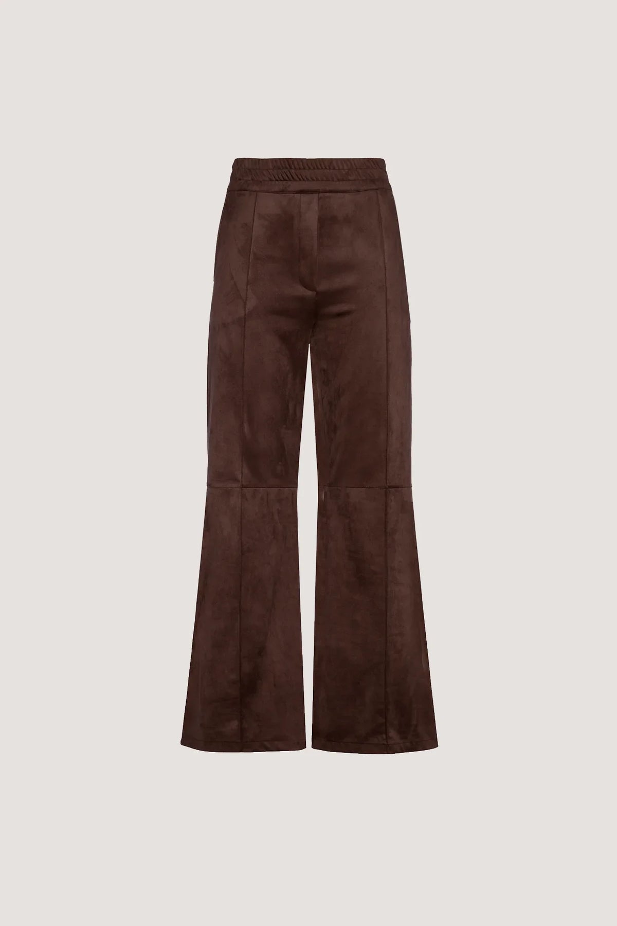 Pantalone a zampa in Vegan Leather Ciccolato