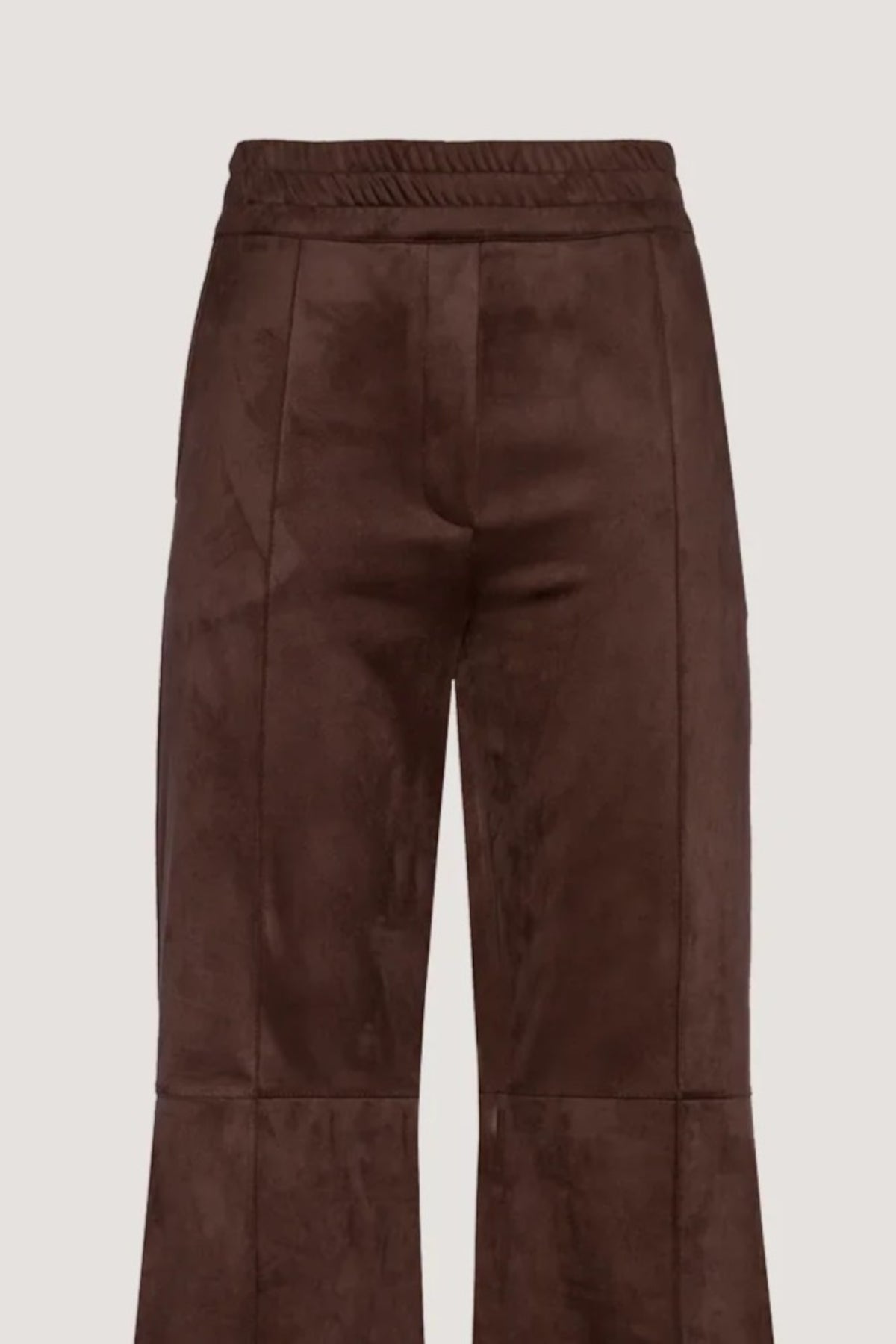 Pantalone a zampa in Vegan Leather Ciccolato