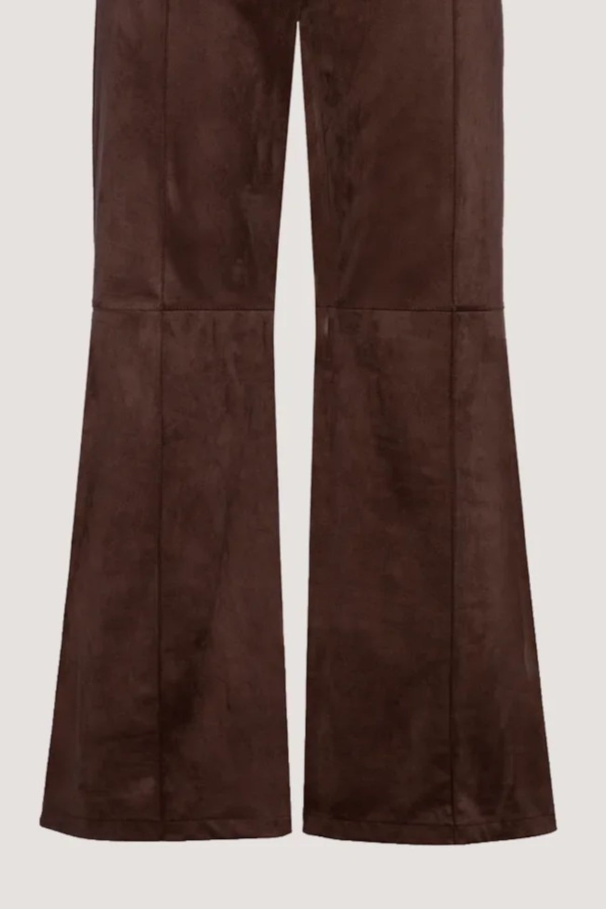 Pantalone a zampa in Vegan Leather Ciccolato