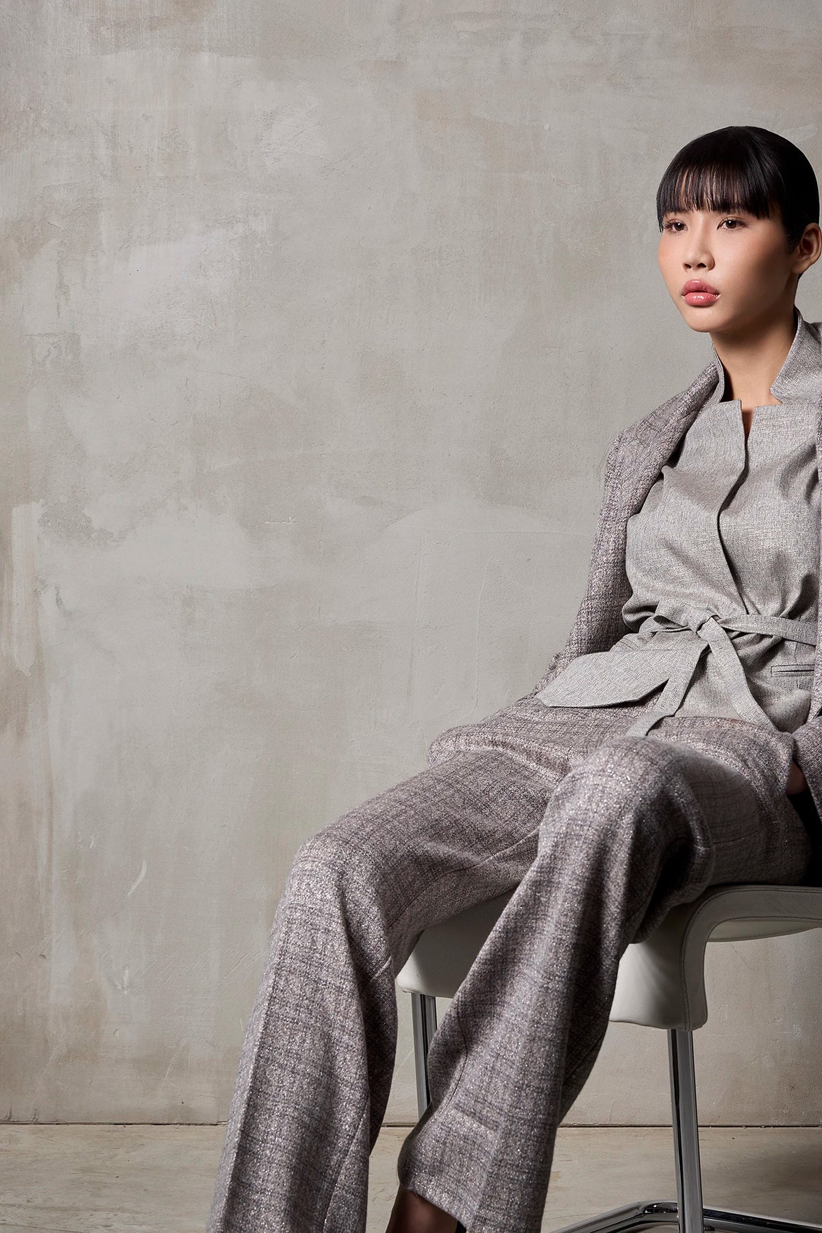 Pantalone lungo dritto in Metal Galles Resina
