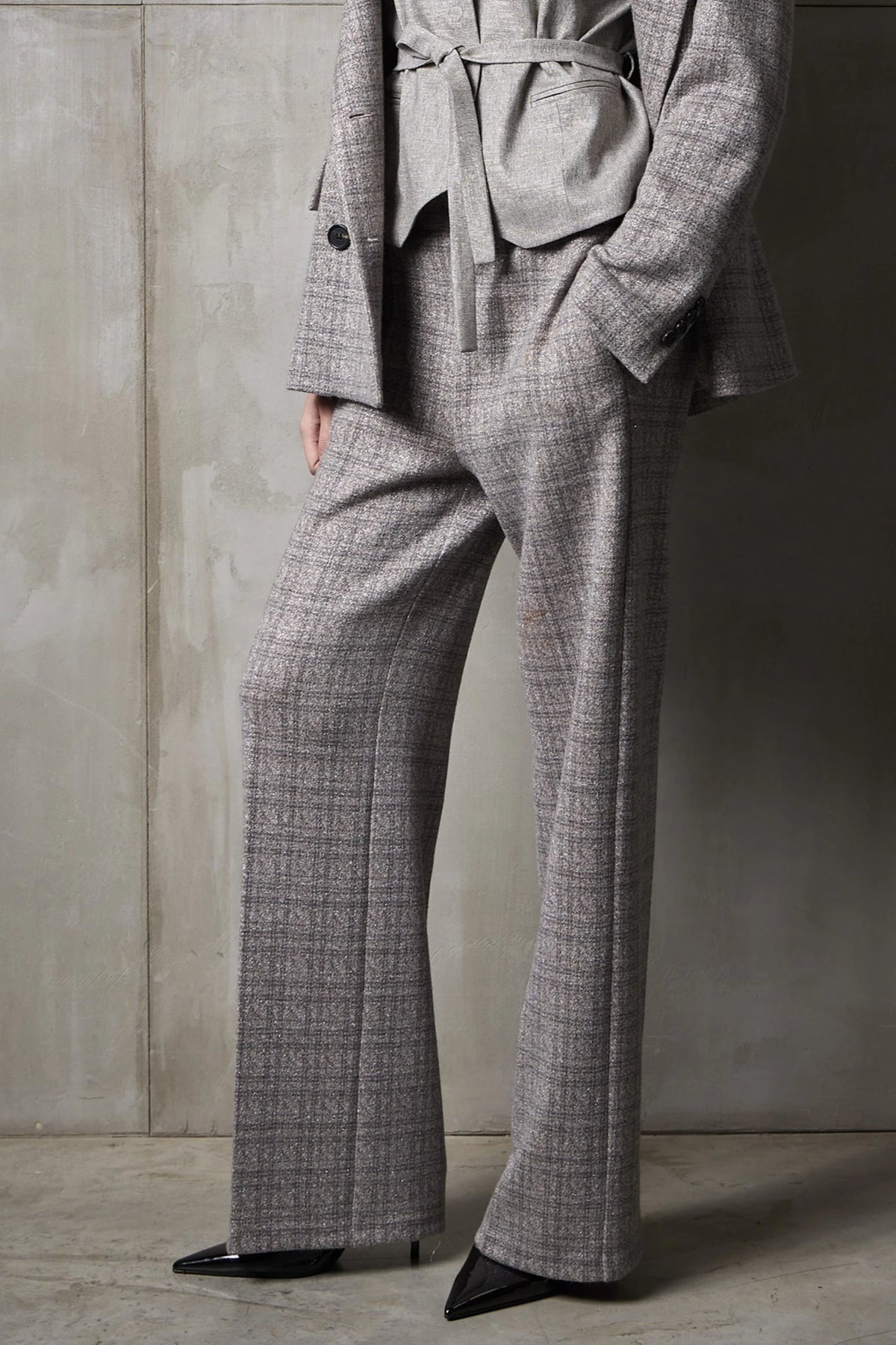 Pantalone lungo dritto in Metal Galles Resina