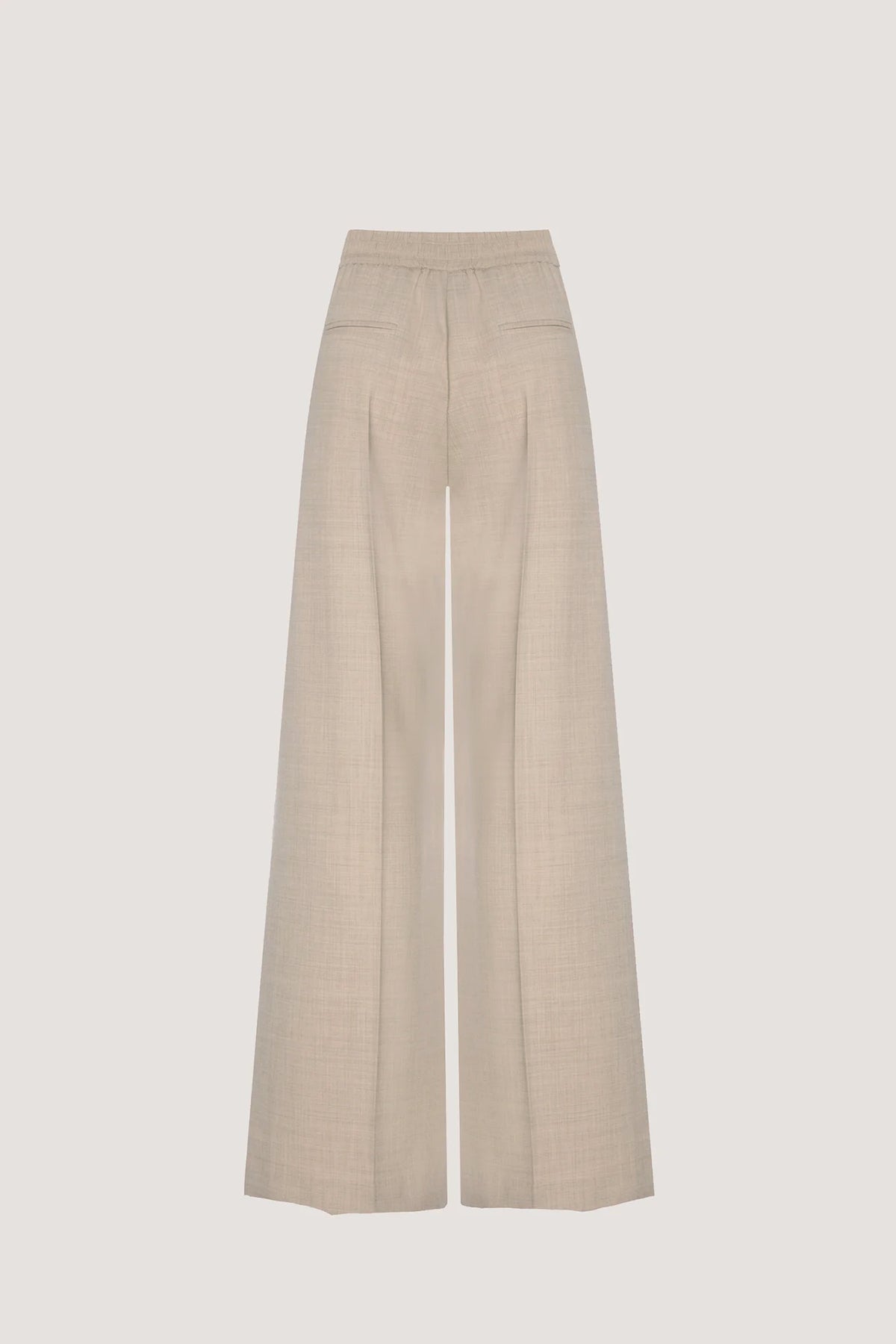 Pantalone largo in Flanella di Merinos Resina
