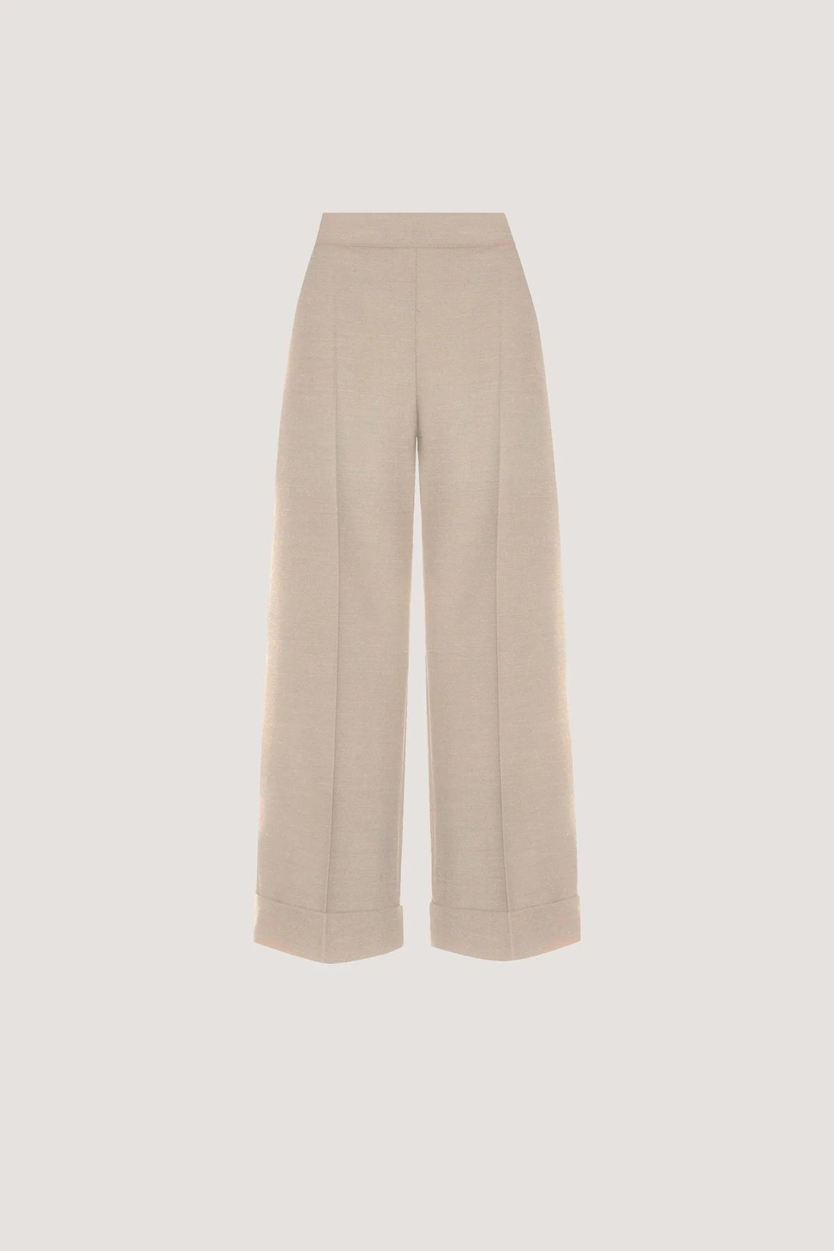 Pantalone corto con risvolto in Flanella di Merinos Resina