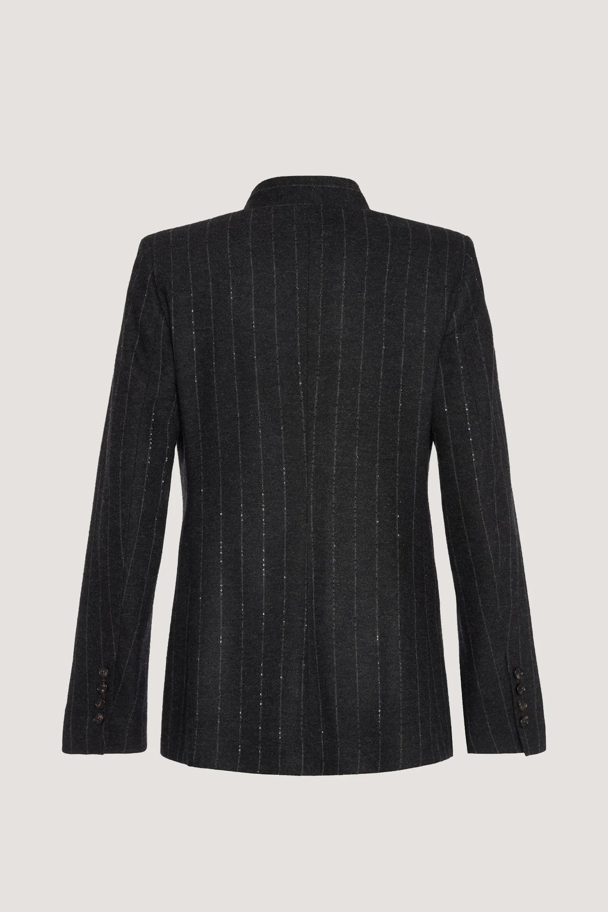 Giacca monopetto in Crystal-Gessato con catenella leggera Antracite