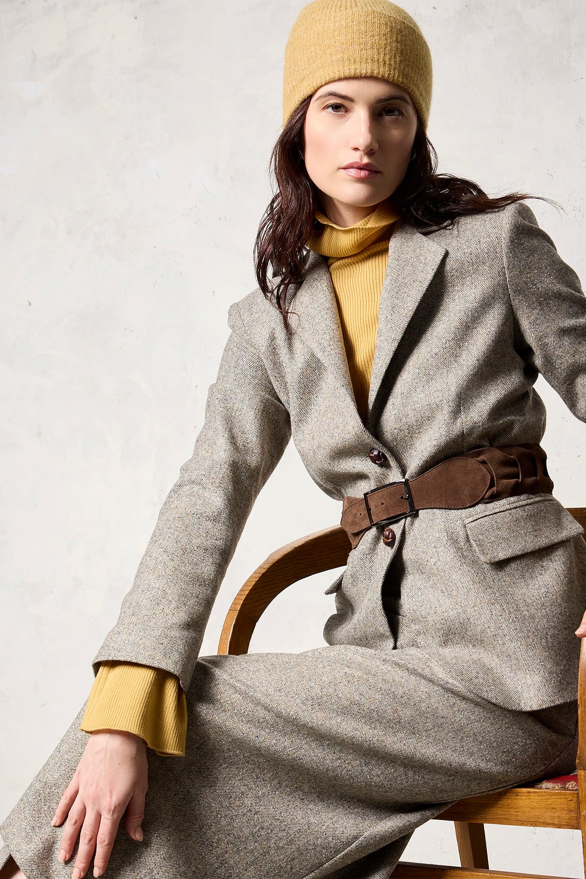 Giacca in Tweed di flanella Resina