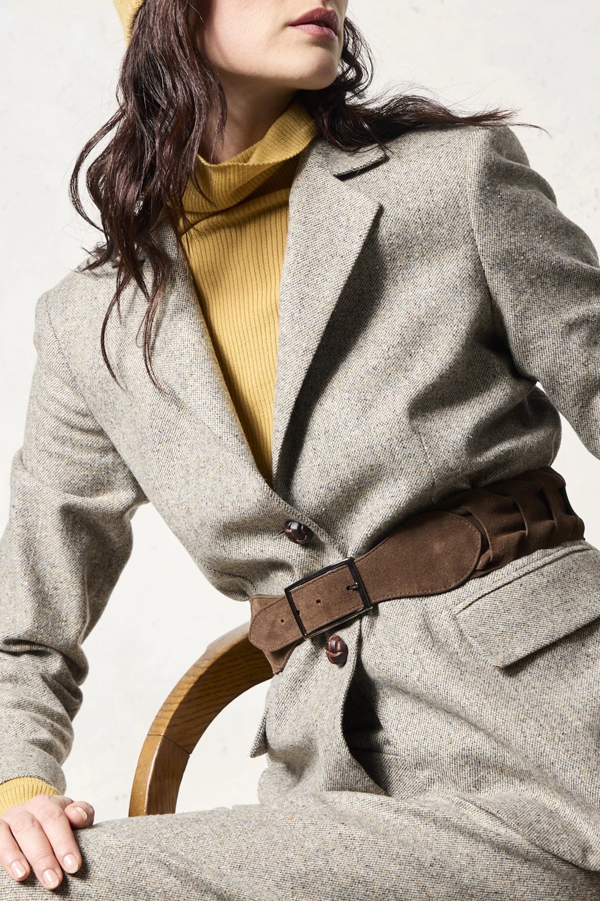 Giacca in Tweed di flanella Resina