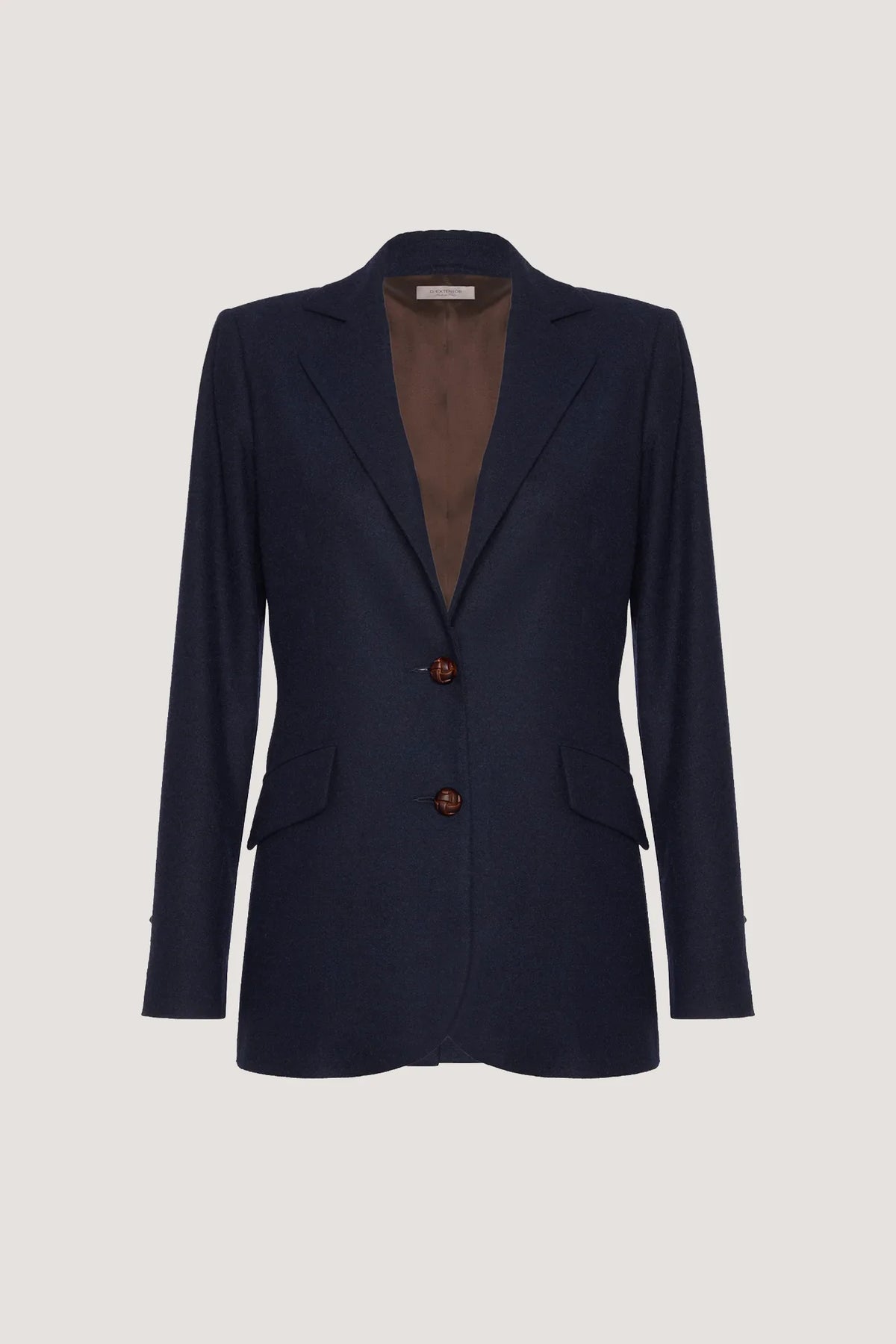 Giacca monopetto in Flanella melange Blu