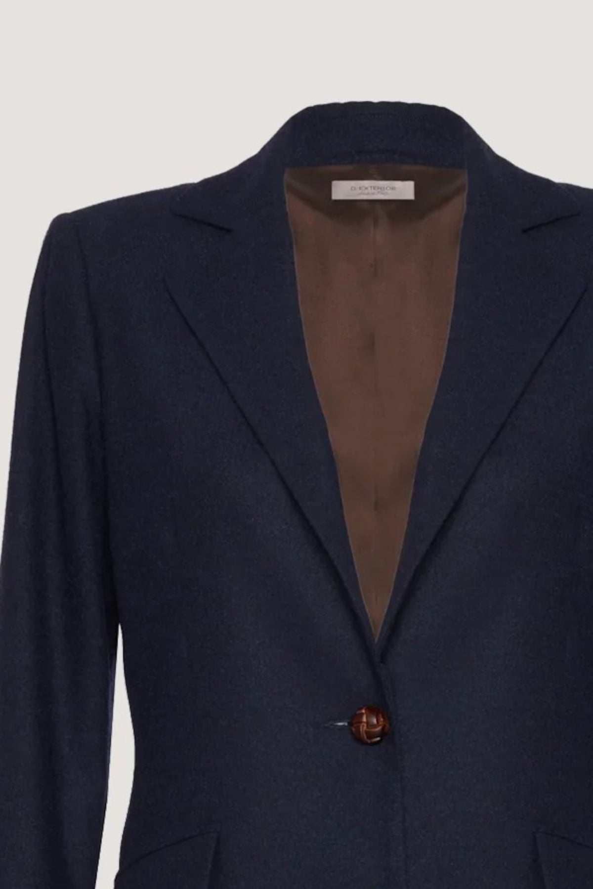 Giacca monopetto in Flanella melange Blu