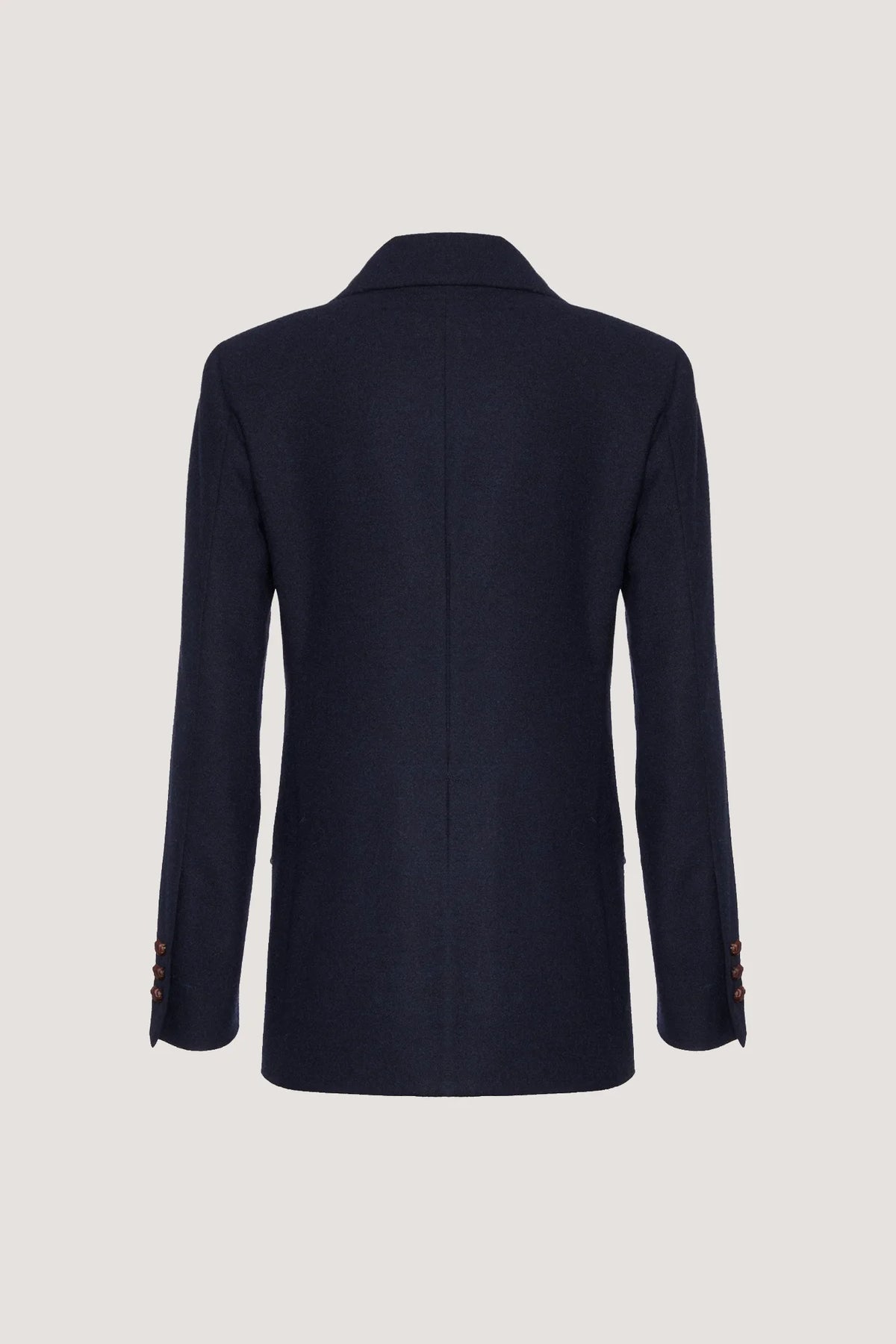Giacca monopetto in Flanella melange Blu