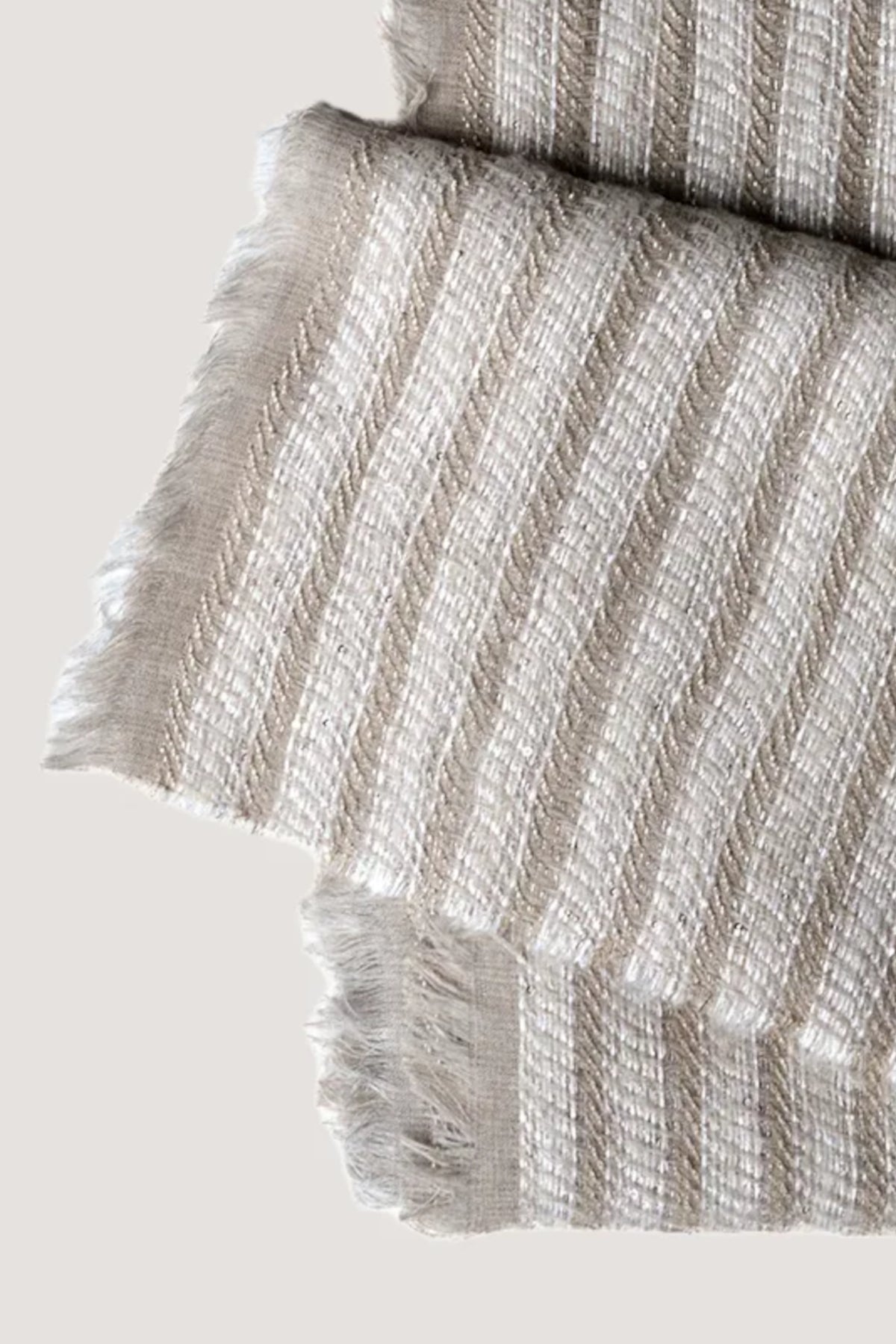 Pashmina con frange Granito