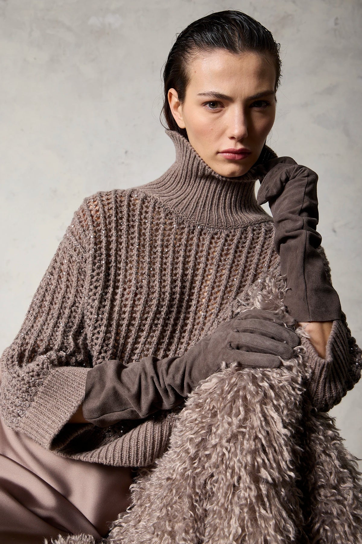 Guanti camoscio Suede Visone