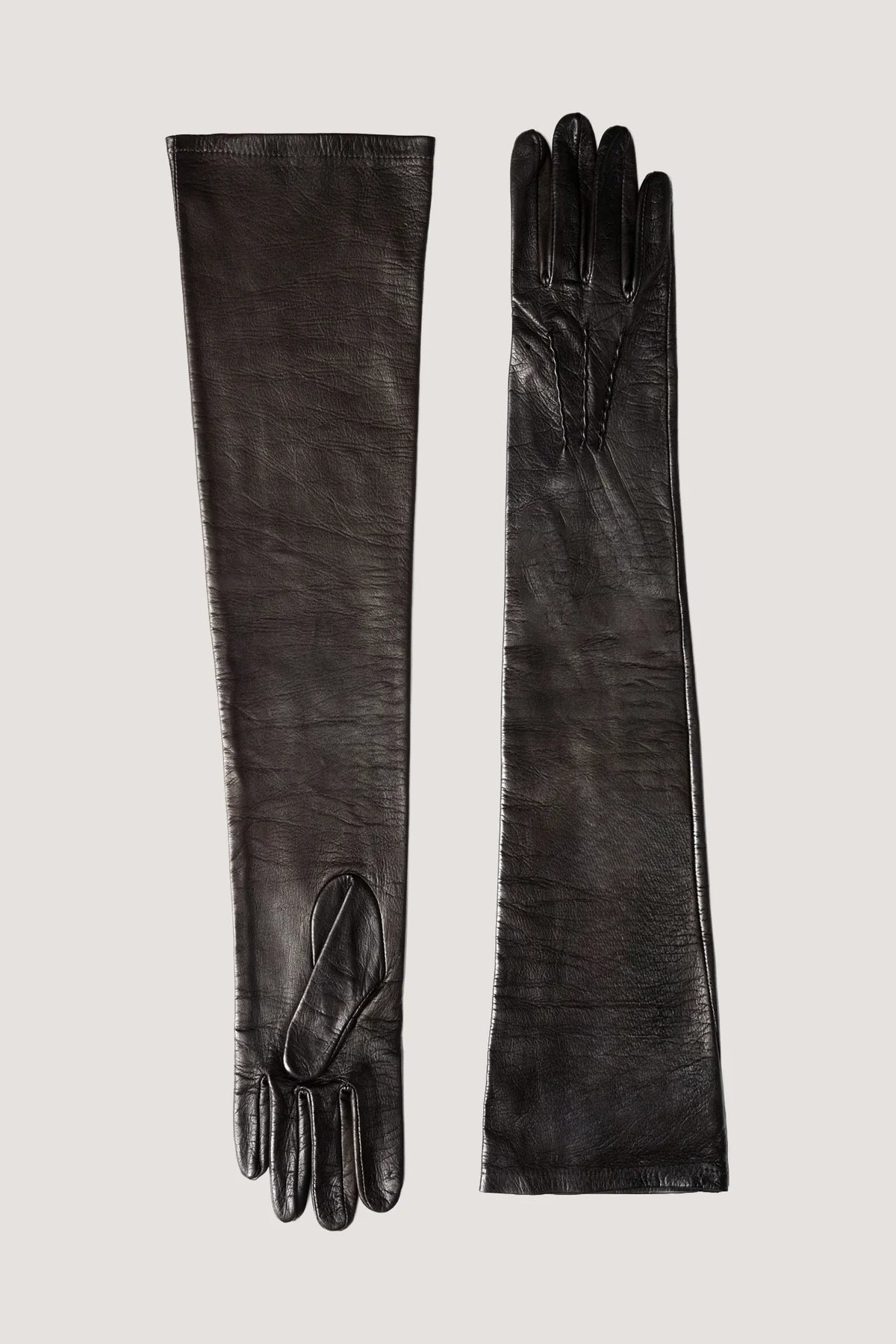 Guanti Lunghi in pelle Nero