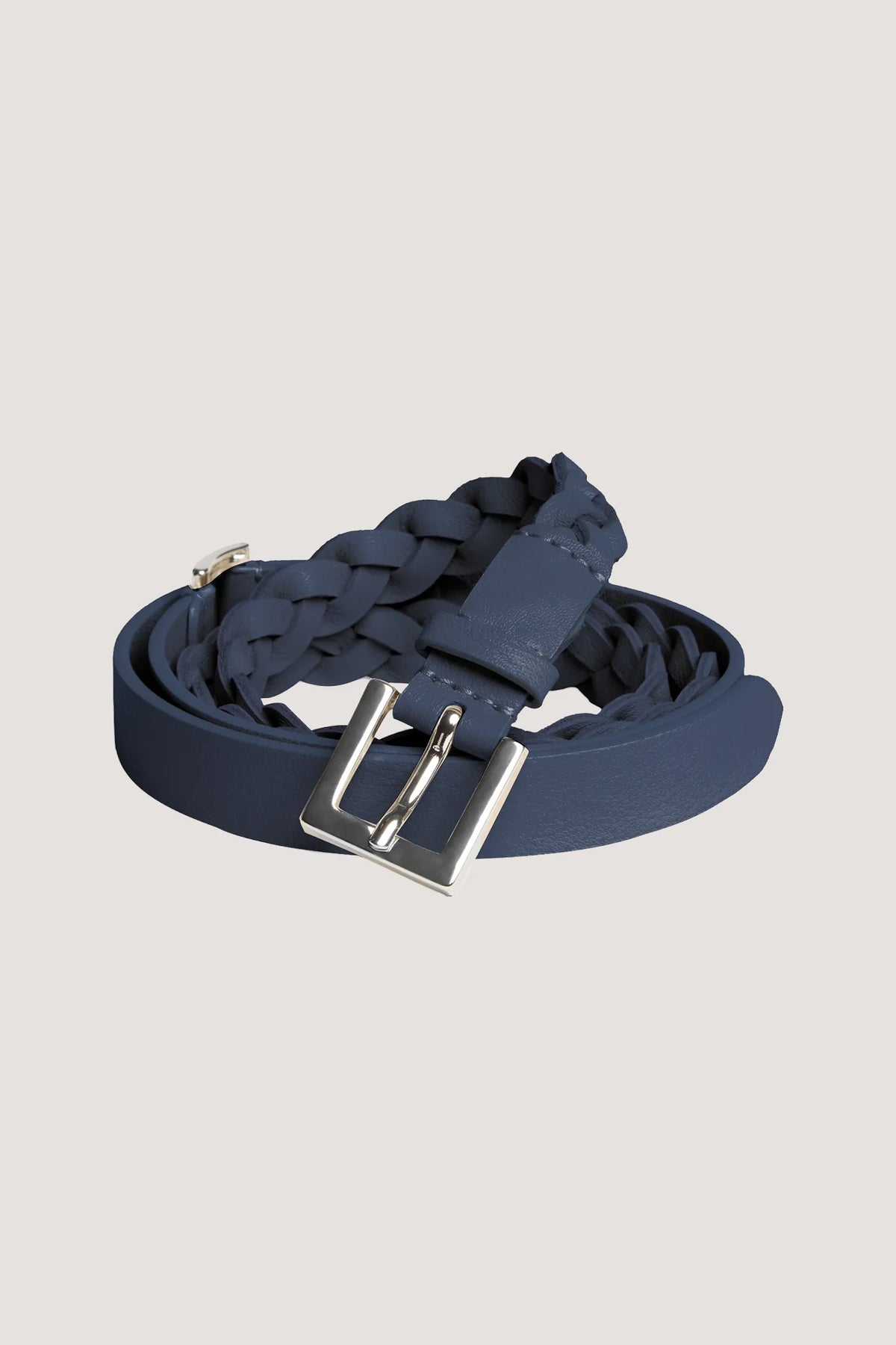 Cintura bassa intrecciata con passante Blu
