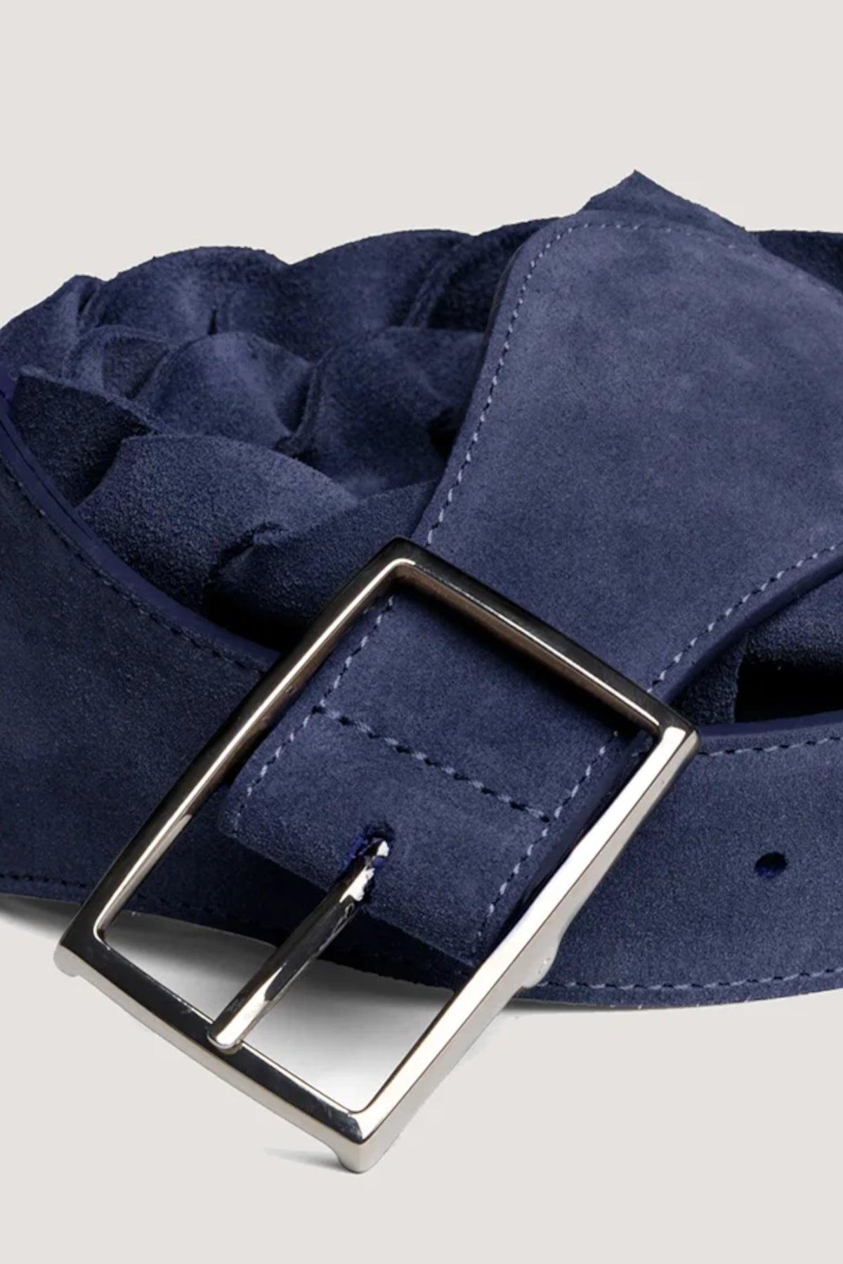 Cintura intrecciata in Suede Blu